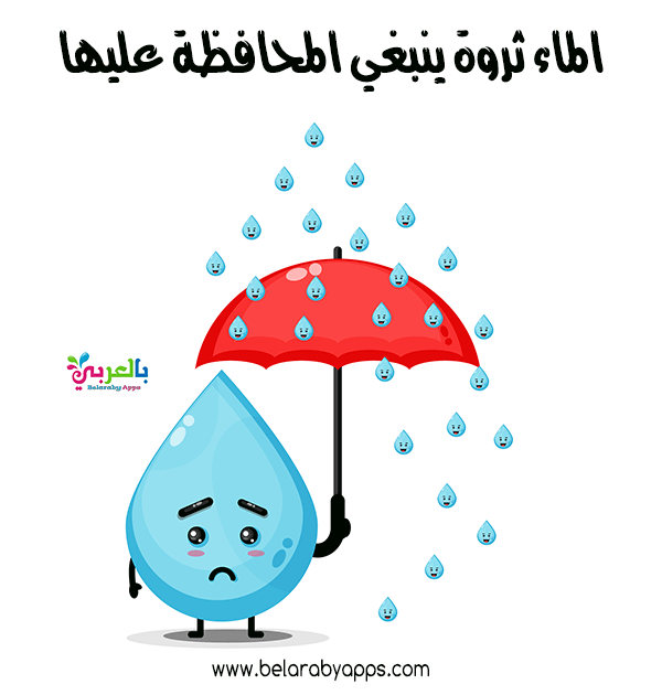 لافتة عن المحافظة على الماء وعدم الاسراف